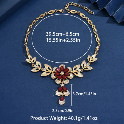 High end, stylish flower design necklace and jewelry suitable for dates, parties, and Mother's Day gifts for mothers