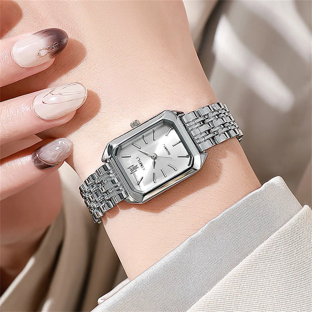 UTHAI Brand New Women Watch Light Luxury Brand Stainless Steel Ladies Business Watches Female Student Fashion Quartz Wristwatch