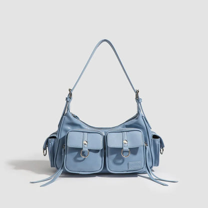 Portable Y2K Retro Shoulder Bag Multi-pocket Spicy Girl Armpit Bag Fashion Handbag Vintage Underarm Bag Streetwear