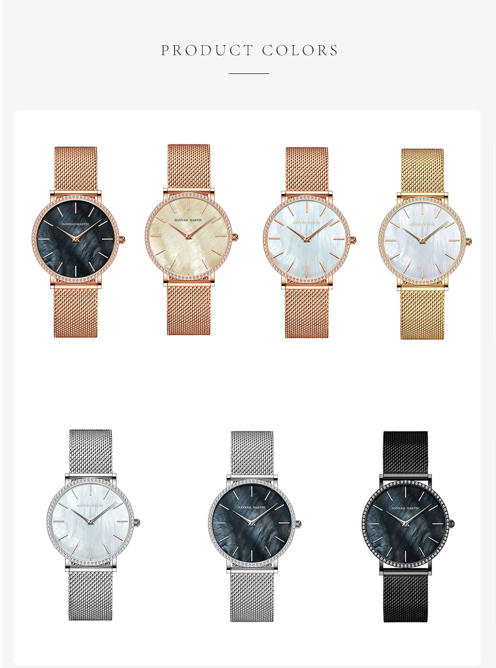 Luxury Women Watch Japanese Quartz Movement Shell Dial Rhinestone Stainless Steel Fashion Gift Box Waterproof Ladies Wristwatch