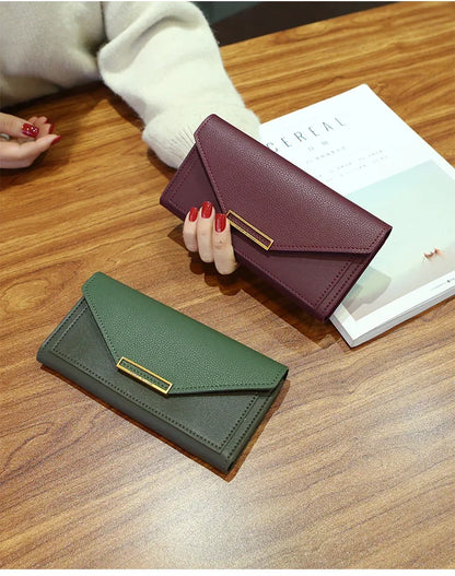 2025 New Fashion Women Wallets Leather Hasp Wallet Women's Long Design Purse Clutch Women Lady Wallet Phone Pocket Cartera Mujer