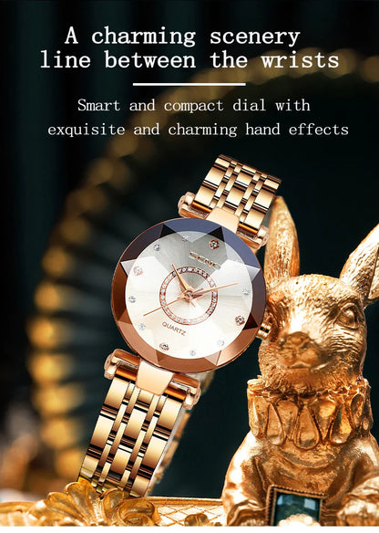 UTHAI CQ244 Waterproof Women watch Ocean Heart Diamond studded Quartz Watch Light Luxury Clock Gift,watches for woman