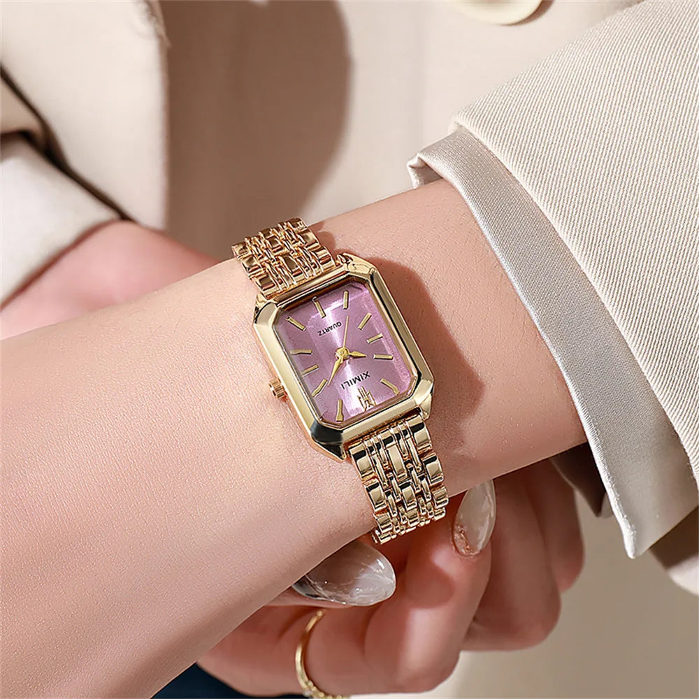 UTHAI Brand New Women Watch Light Luxury Brand Stainless Steel Ladies Business Watches Female Student Fashion Quartz Wristwatch