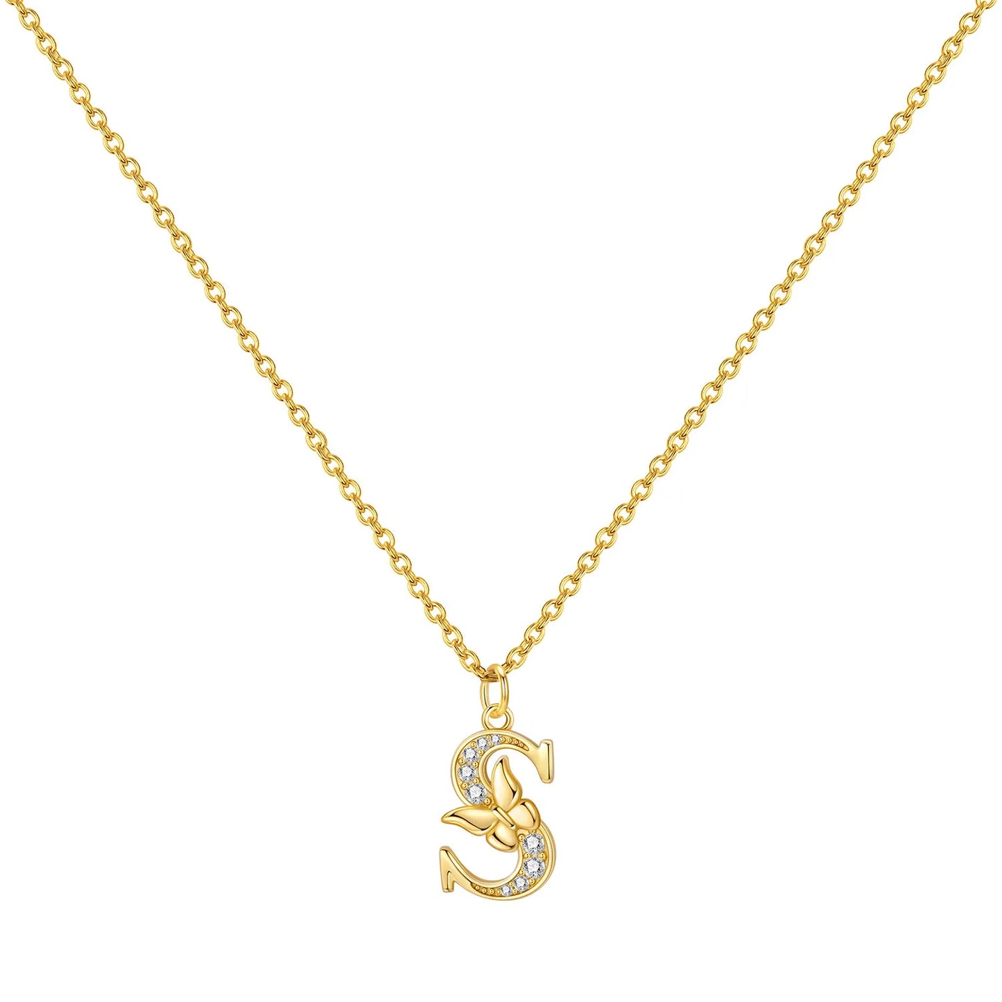 PANPOKI 925 Sterling Silver 18K Gold Heart-shaped Lock Key Necklace Pendant Necklace for Women Birthday Gifts Wedding Jewelry