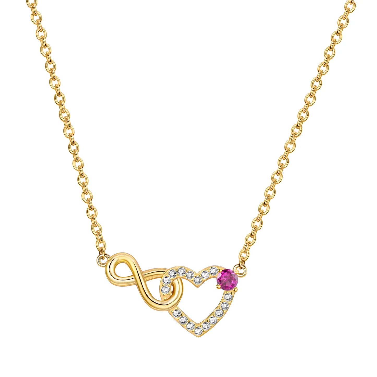 PANPOKI 925 Sterling Silver 18K Gold Heart-shaped Lock Key Necklace Pendant Necklace for Women Birthday Gifts Wedding Jewelry