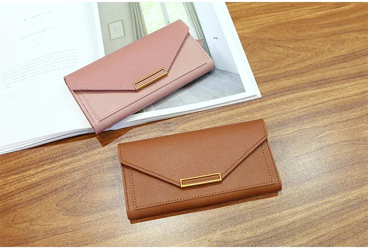 2025 New Fashion Women Wallets Leather Hasp Wallet Women's Long Design Purse Clutch Women Lady Wallet Phone Pocket Cartera Mujer
