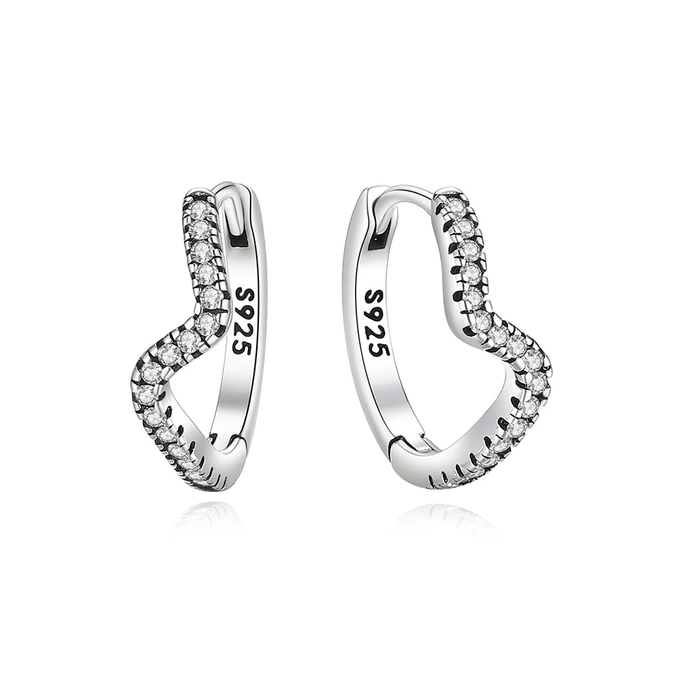 Original 925 Sterling Silver Earrings 2026 Stud Hoop Crystal Earings For Women Rose Gold Crown Heart Infinity Bee Earing Jewelry
