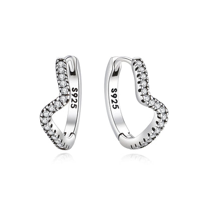 Original 925 Sterling Silver Earrings 2026 Stud Hoop Crystal Earings For Women Rose Gold Crown Heart Infinity Bee Earing Jewelry