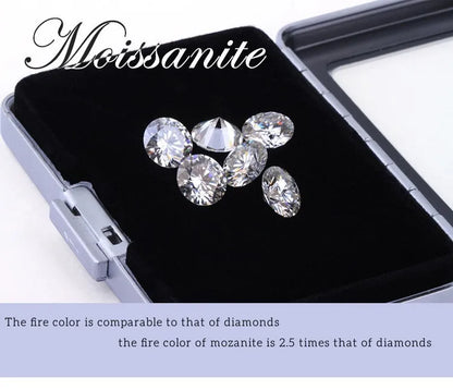 Butterflykiss 6.5mm 1.0 Carat D Moissanite Necklaces Rose Gold Plated Pendant Original Real S925 Silver Chain Jewelry For Women