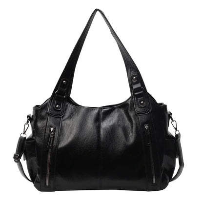 Hot Selling Soft Inner Compartment Shoulder Bag 2024High Quality Contrasting Color Women's Bag Fashion Zipper Pu Women's Handbag