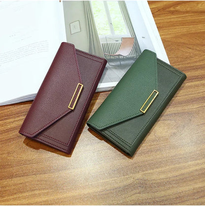 2025 New Fashion Women Wallets Leather Hasp Wallet Women's Long Design Purse Clutch Women Lady Wallet Phone Pocket Cartera Mujer