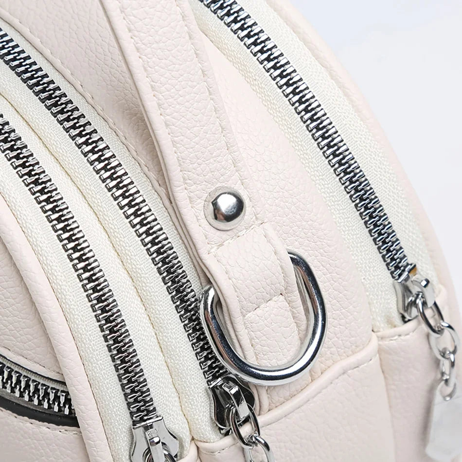 2024 New Authentic Brand Women's Shoulder Bag High Quality Soft Leather Girls Handbag Fashionable Simple Female Crossbody Bolsas