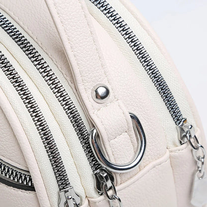 2024 New Authentic Brand Women's Shoulder Bag High Quality Soft Leather Girls Handbag Fashionable Simple Female Crossbody Bolsas