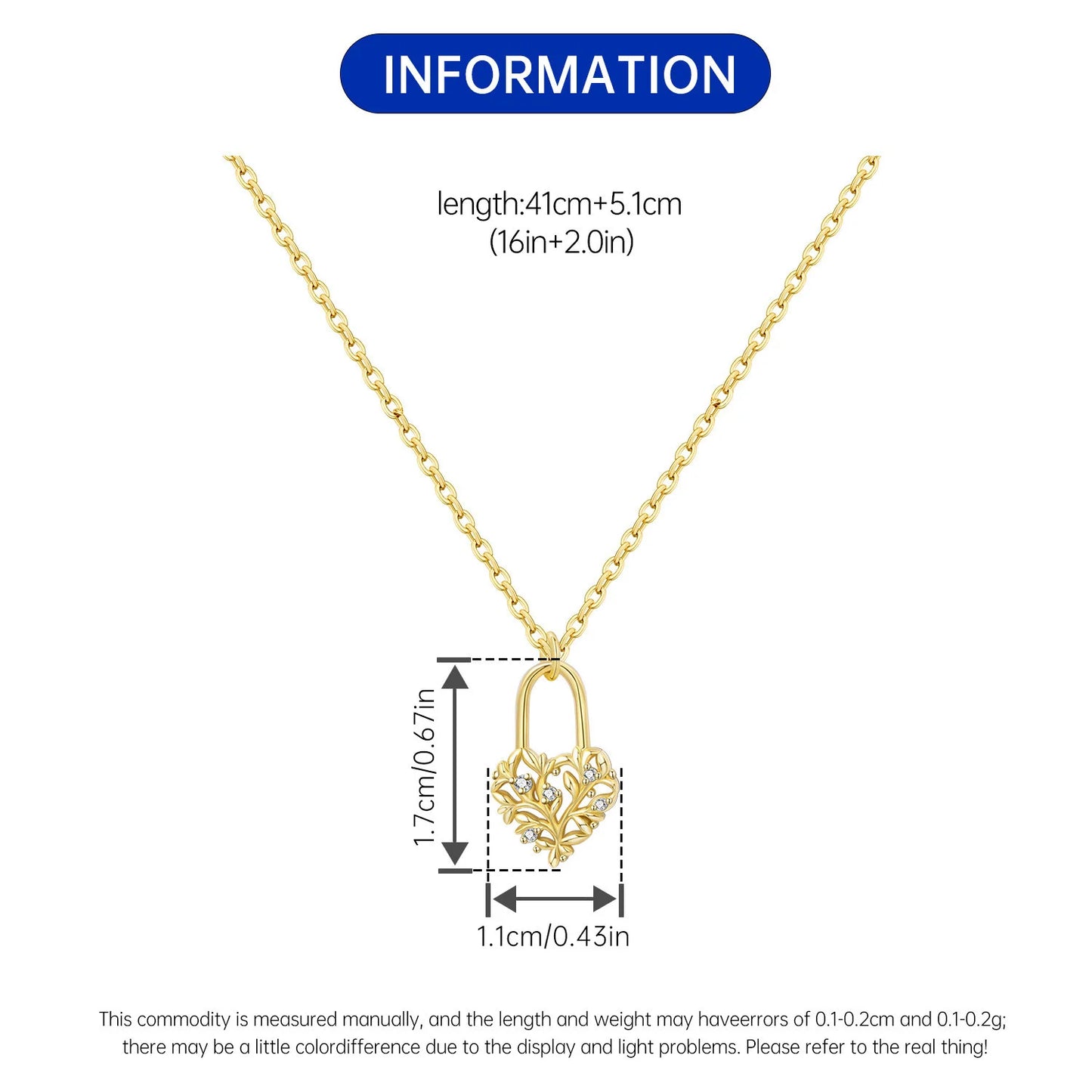 PANPOKI 925 Sterling Silver 18K Gold Heart-shaped Lock Key Necklace Pendant Necklace for Women Birthday Gifts Wedding Jewelry