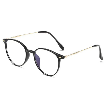 Lady Trendy Finished Myopia Glasses Women Round Frame Blue Light Blocking Eyewear Men Unisex Retro Minus Diopter Eyeglasses