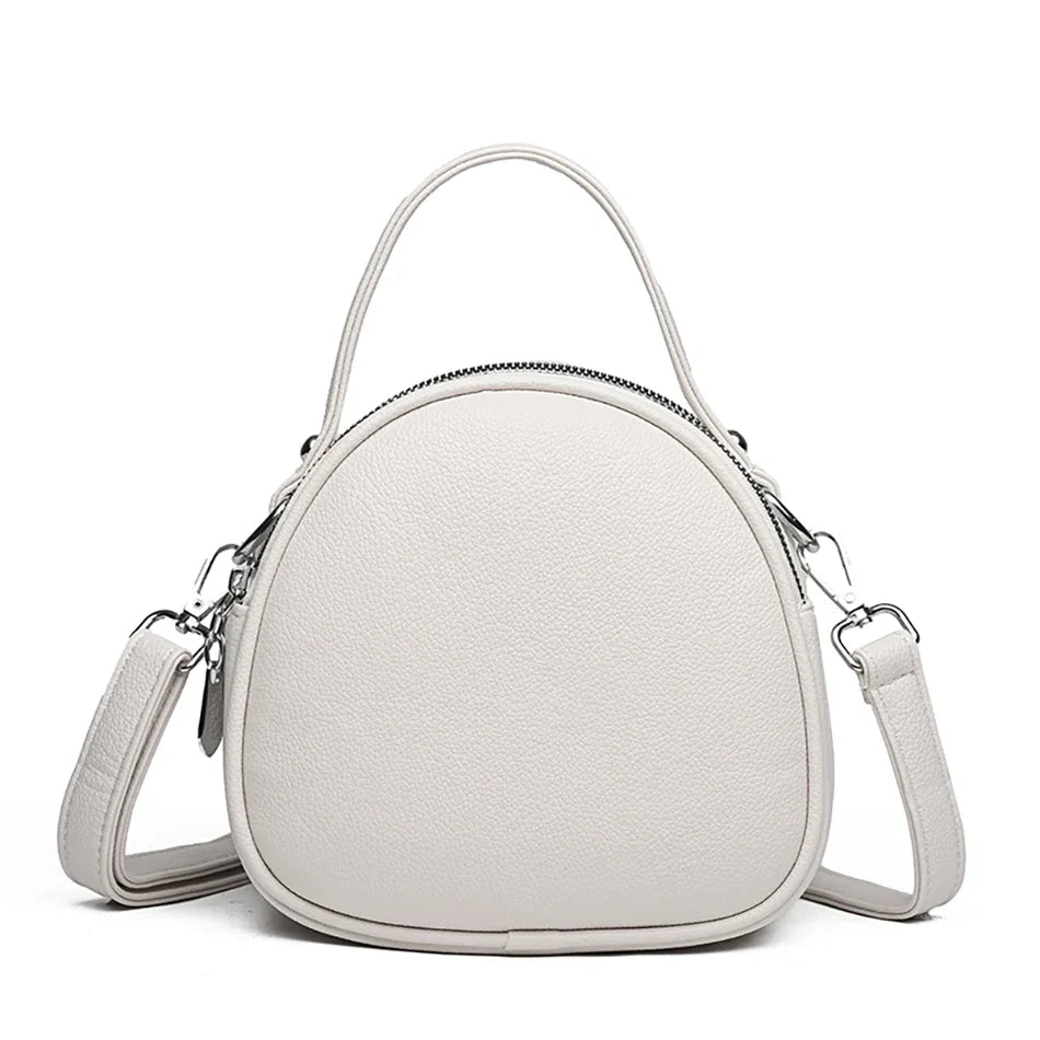 2024 New Authentic Brand Women's Shoulder Bag High Quality Soft Leather Girls Handbag Fashionable Simple Female Crossbody Bolsas