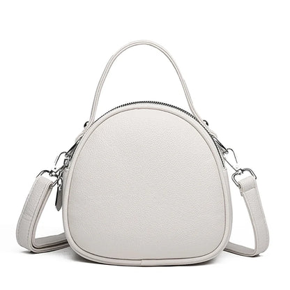 2024 New Authentic Brand Women's Shoulder Bag High Quality Soft Leather Girls Handbag Fashionable Simple Female Crossbody Bolsas
