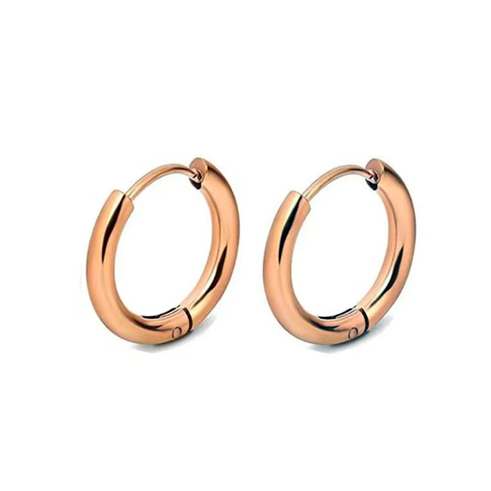 1 Par Aretes de Aro de Acero Inoxidable para Mujer y Hombre Color Oro Pequeños Aretes Joyería de Niña Pendientes Mujer Aretes Perforación de Cartílago