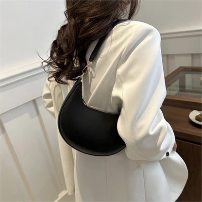 New Fashionable High-end Moon-shaped Baseball Bag Showing Luxury Women's Single Shoulder Bag Elegant lady Handbags bolso mujer