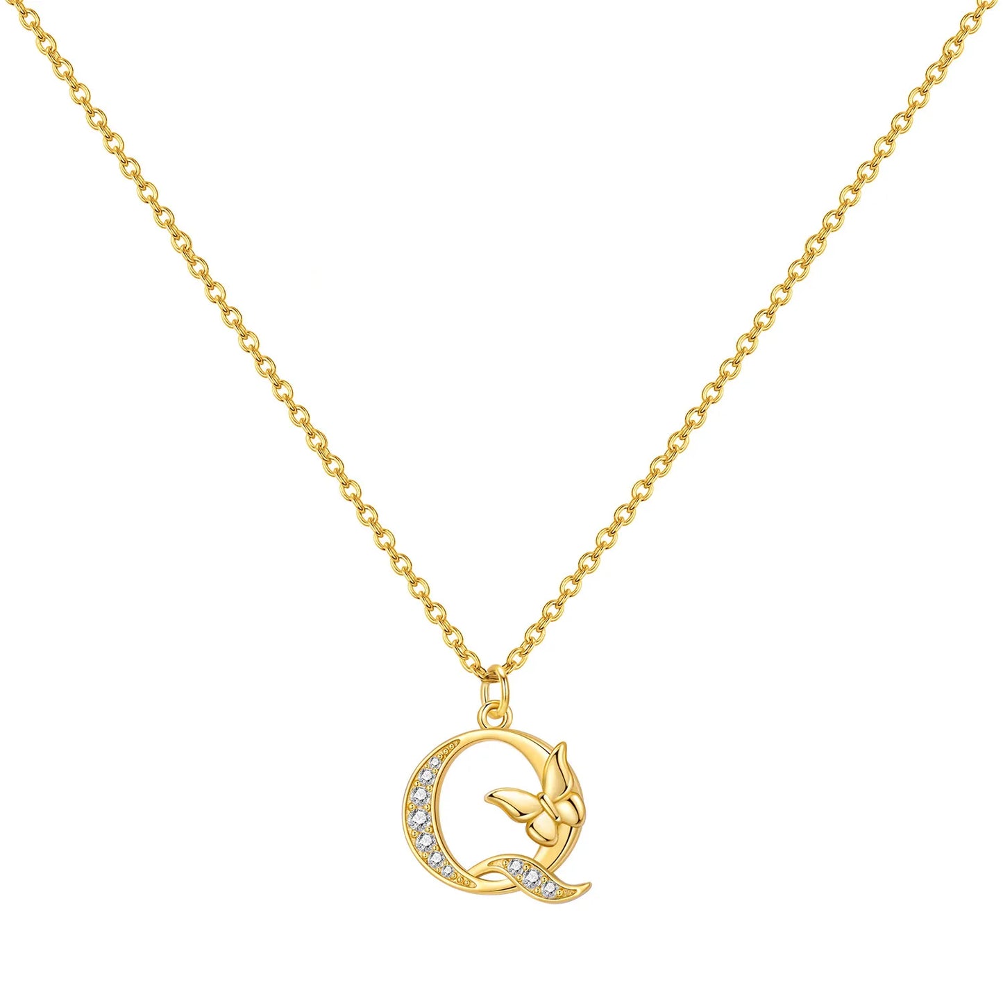 PANPOKI 925 Sterling Silver 18K Gold Heart-shaped Lock Key Necklace Pendant Necklace for Women Birthday Gifts Wedding Jewelry