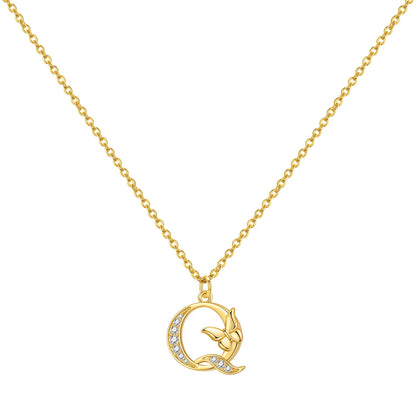 PANPOKI 925 Sterling Silver 18K Gold Heart-shaped Lock Key Necklace Pendant Necklace for Women Birthday Gifts Wedding Jewelry