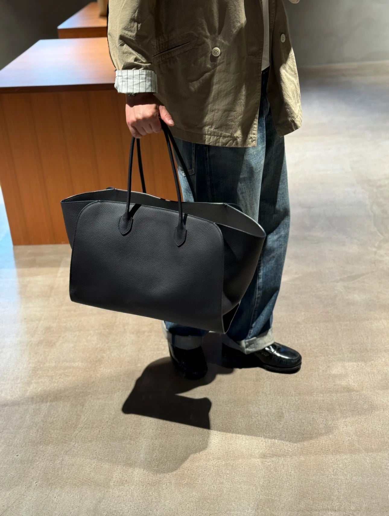 Tote Bag High Quality Genuine Leather Large Capacity Marlo 17/14 Shoulder Bag Handbag Soft Cowhide Casual Suede Women's Bag