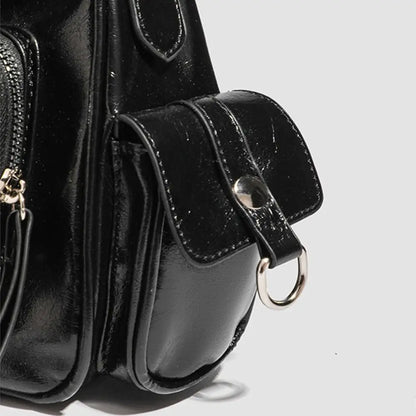 Portable Y2K Retro Shoulder Bag Multi-pocket Spicy Girl Armpit Bag Fashion Handbag Vintage Underarm Bag Streetwear