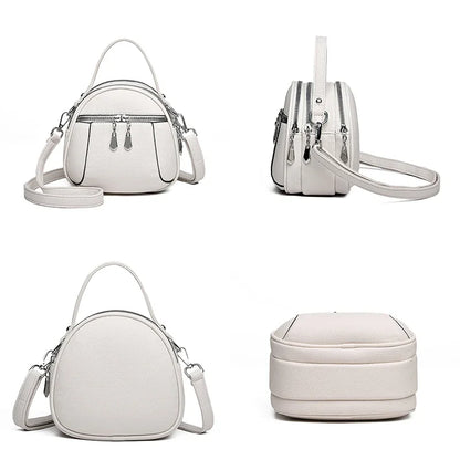 2024 New Authentic Brand Women's Shoulder Bag High Quality Soft Leather Girls Handbag Fashionable Simple Female Crossbody Bolsas