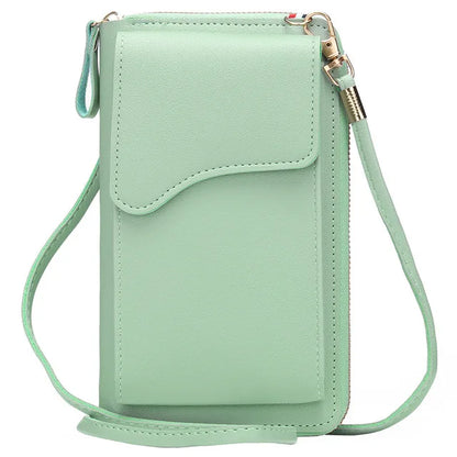 Women's Small Crossbody Shoulder Bags PU Leather Female Cell Phone Pocket Bag Ladies Purse Card Clutches Wallet Messenger Bags