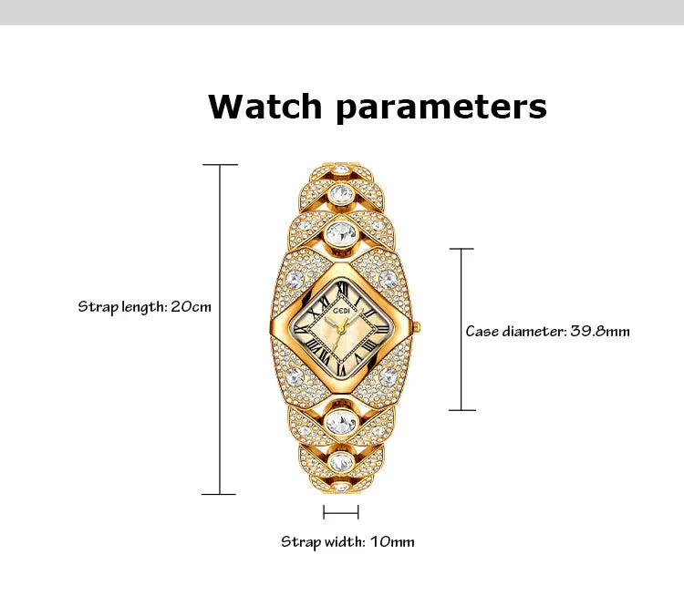 2026 New Women Watch Light Luxury Brand Diamond Inlaid Bracelet Watches Waterproof Ladies Fashion Quartz Clock Wristwatch Gift