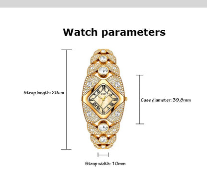 2026 New Women Watch Light Luxury Brand Diamond Inlaid Bracelet Watches Waterproof Ladies Fashion Quartz Clock Wristwatch Gift