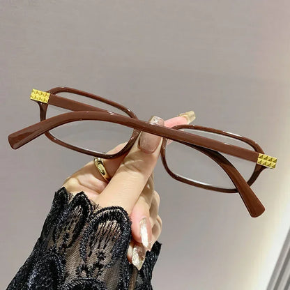 Luxury Women Printed Presbyopia Glasses Fashion Square Small Frame Reading Glasses Ultra Light Anti-blue Light Farsightedness