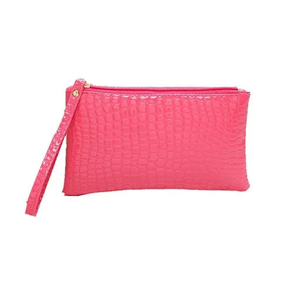 Women's Crocodile Coin Bags Purse Money Organizer Korean Mobile Phone Clutch Bags Makeup Bags Traveling Neceser Toiletry Pouch