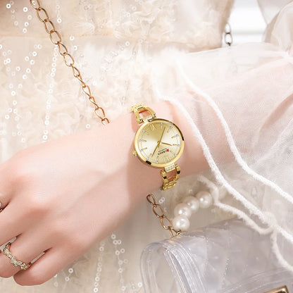 CURREN Women's Watches Elegant Fashion Original Quartz Watch for Laides Waterproof Stainless Steel Simple Luxury Daily Wear