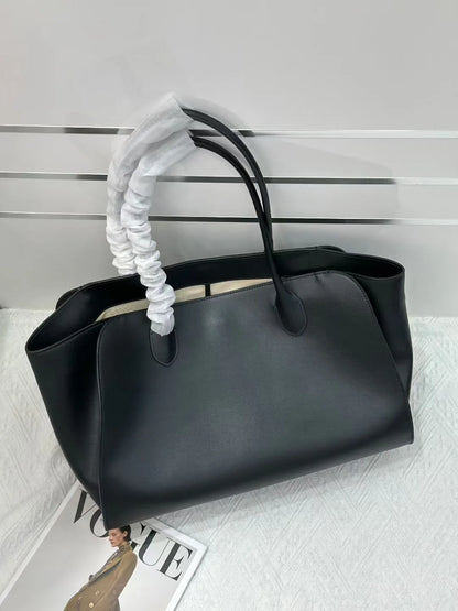 Tote Bag High Quality Genuine Leather Large Capacity Marlo 17/14 Shoulder Bag Handbag Soft Cowhide Casual Suede Women's Bag