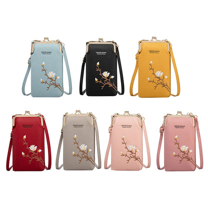 Women Sling Cross-Body Wallet With Mobile Cell Phone Holder, Crossbody Phone Purses For Women, Mini Cross Body Bag