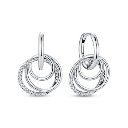 Original 925 Sterling Silver Earrings 2026 Stud Hoop Crystal Earings For Women Rose Gold Crown Heart Infinity Bee Earing Jewelry
