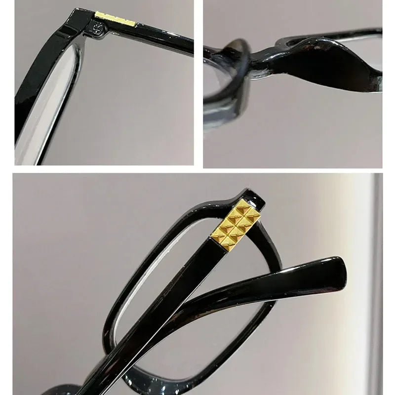 Luxury Women Printed Presbyopia Glasses Fashion Square Small Frame Reading Glasses Ultra Light Anti-blue Light Farsightedness
