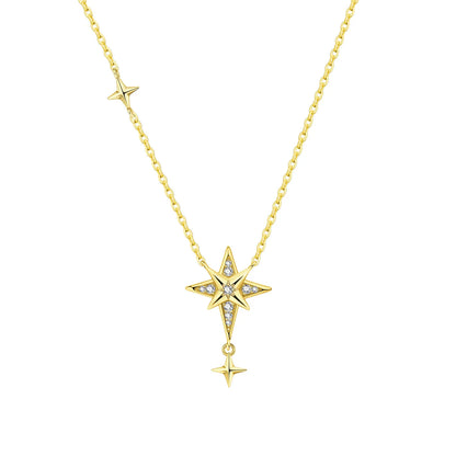 PANPOKI 925 Sterling Silver 18K Gold Heart-shaped Lock Key Necklace Pendant Necklace for Women Birthday Gifts Wedding Jewelry