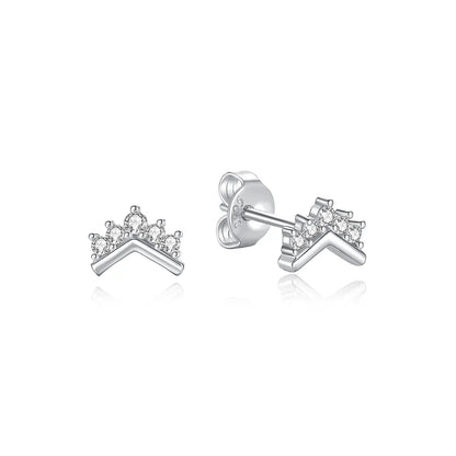 Original 925 Sterling Silver Earrings 2026 Stud Hoop Crystal Earings For Women Rose Gold Crown Heart Infinity Bee Earing Jewelry