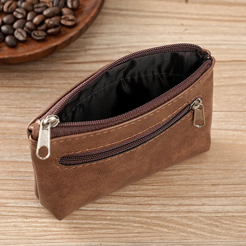 Mini Fashion Coin Purse Vintage Men Women Genuine Leather Wallet Multifunctional Female Small Coin Bag Key Pocket Wallets