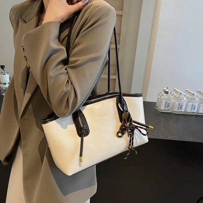 LEFTSIDE PU Leather Shoulder Bags For Women 2025 Winter Y2K Trend Female Crossbody Bag Lady Handbags And Purses Retro Tote Bag