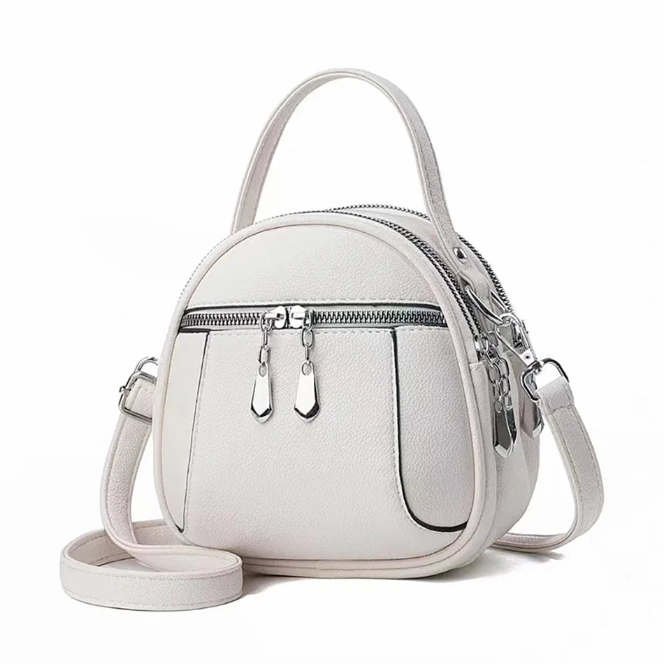2024 New Authentic Brand Women's Shoulder Bag High Quality Soft Leather Girls Handbag Fashionable Simple Female Crossbody Bolsas