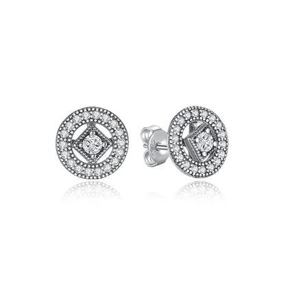 Original 925 Sterling Silver Earrings 2026 Stud Hoop Crystal Earings For Women Rose Gold Crown Heart Infinity Bee Earing Jewelry