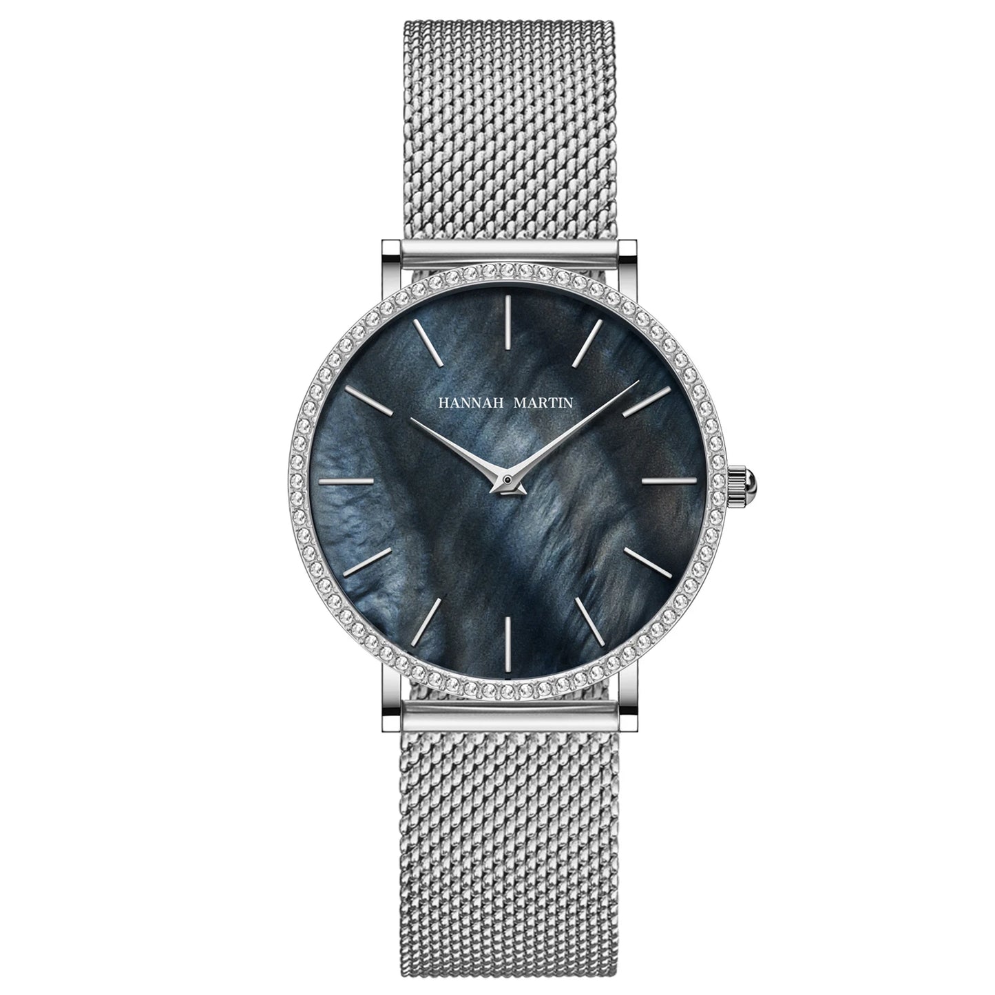 Luxury Women Watch Japanese Quartz Movement Shell Dial Rhinestone Stainless Steel Fashion Gift Box Waterproof Ladies Wristwatch