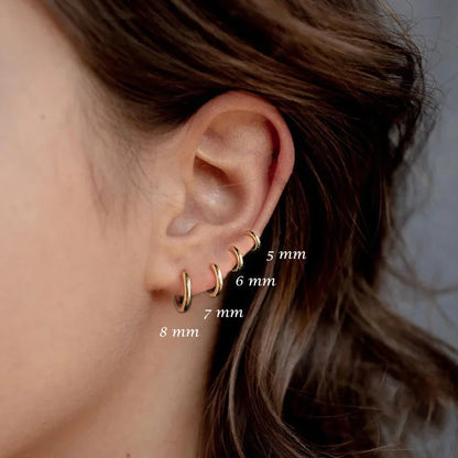 1 Par Aretes de Aro de Acero Inoxidable para Mujer y Hombre Color Oro Pequeños Aretes Joyería de Niña Pendientes Mujer Aretes Perforación de Cartílago