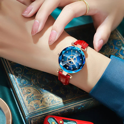 UTHAI CQ244 Waterproof Women watch Ocean Heart Diamond studded Quartz Watch Light Luxury Clock Gift,watches for woman