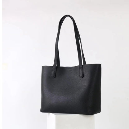 Hot Sale Classic All-match Minimalist Business Style Large Women Tote Bag A4 Laptop Cowhide Leather Female Underarm Handbag