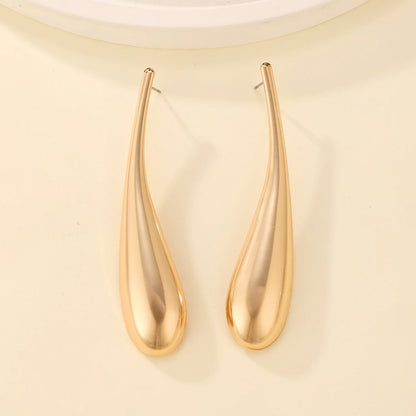 Minimalism Personality Metal Drop Earrings for Women Leaf Round Water Droplet Butterfly Twist Metal Earrings Geometry Jewelry