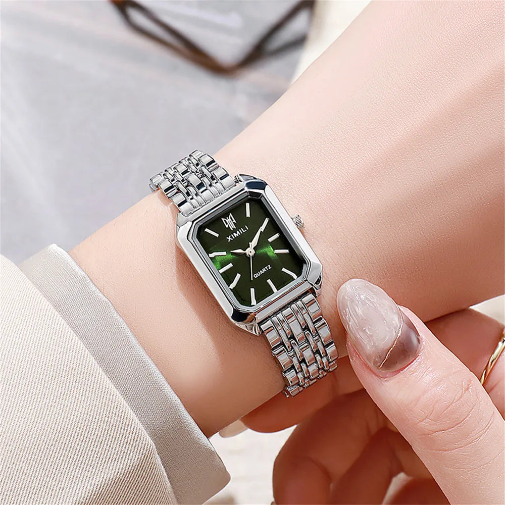 UTHAI Brand New Women Watch Light Luxury Brand Stainless Steel Ladies Business Watches Female Student Fashion Quartz Wristwatch